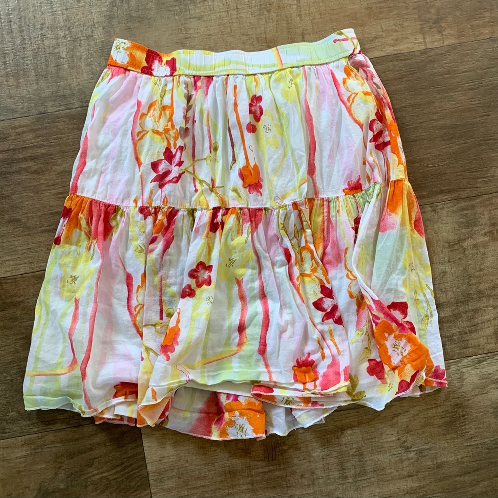 Old Navy floral cotton midi skirt